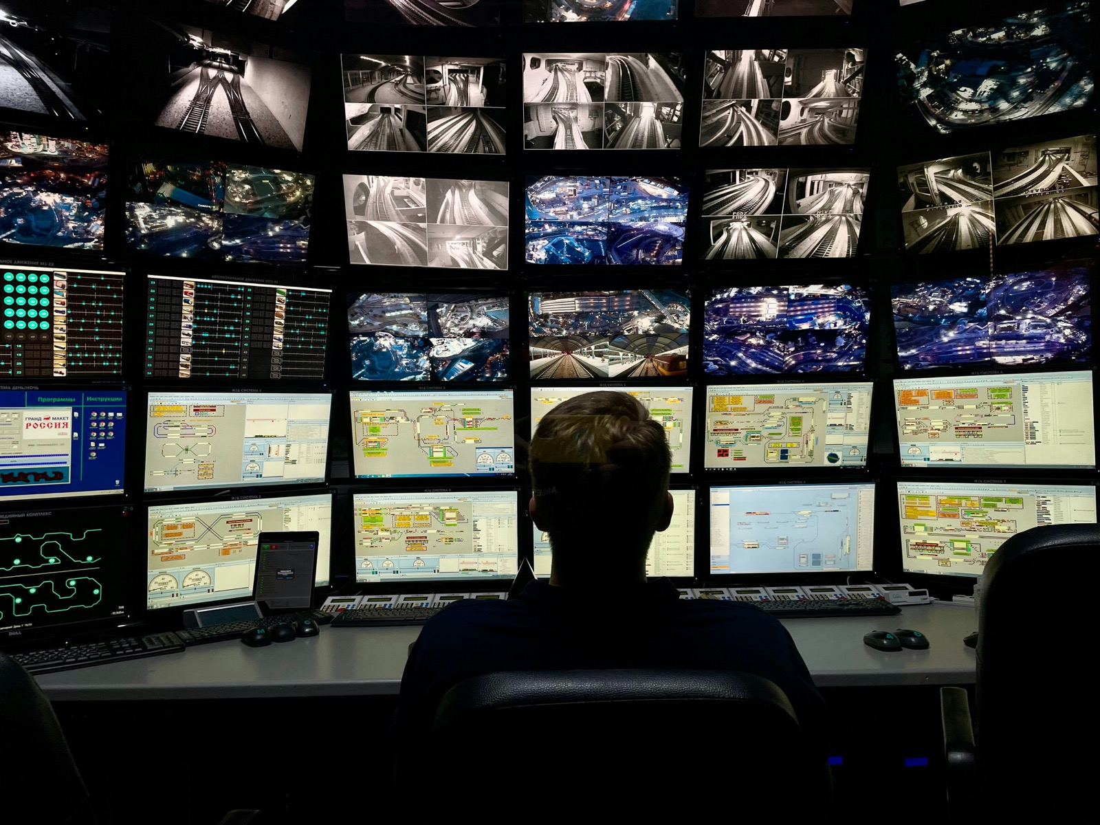 Operator in a control room